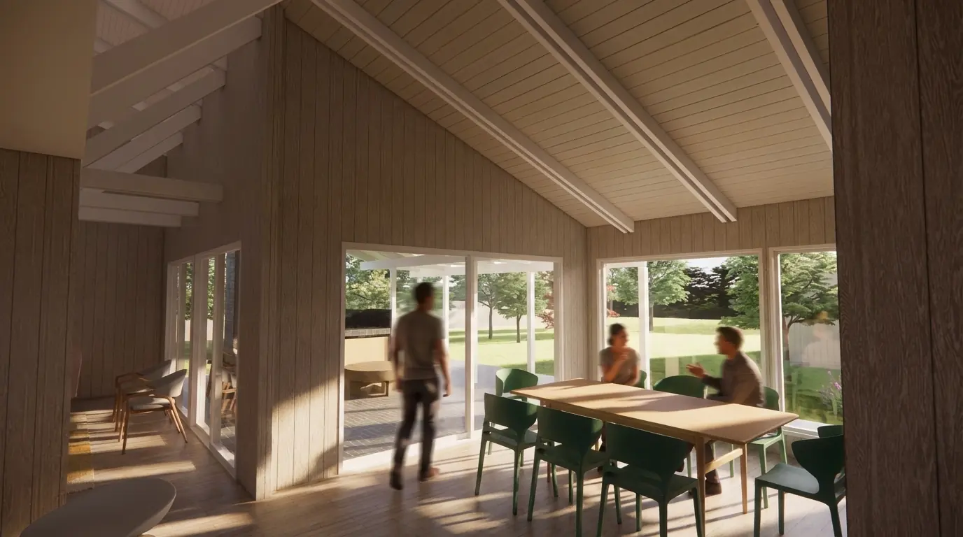 Refugio Sureño Contemporáneo en Frutillar, vista 3